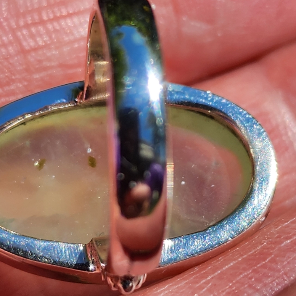 925 Sterling Silver Fluorite Gemstone Ring. Size … - image 6